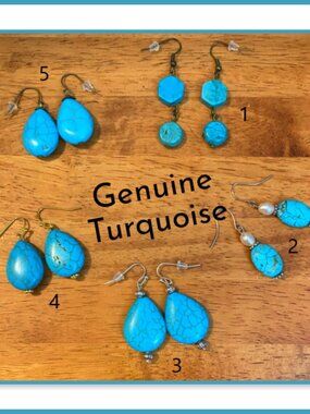 NEW Turquoise crystal earrings